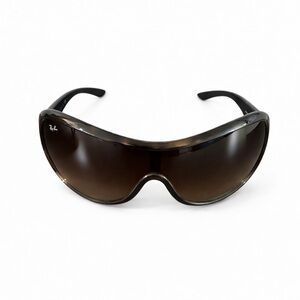 Ray Ban RB4099 Shield Sunglasses Light Havana Brown Gradient